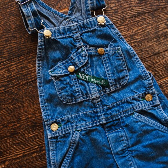 Blue Denim Vintage Overalls: 4T - Picture 3 of 7
